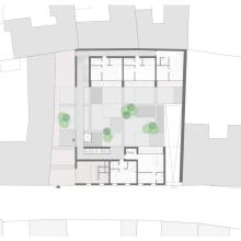 Lakóépület-apartman vázlatterv - Debrecen belváros