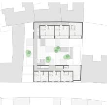 Lakóépület-apartman vázlatterv - Debrecen belváros