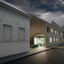 Lakóépület-apartman vázlatterv - Debrecen belváros