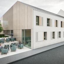Lakóépület-apartman vázlatterv - Debrecen belváros