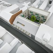 Lakóépület-apartman vázlatterv - Debrecen belváros
